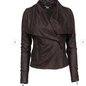 Vince Suede Leather Draped Jacket